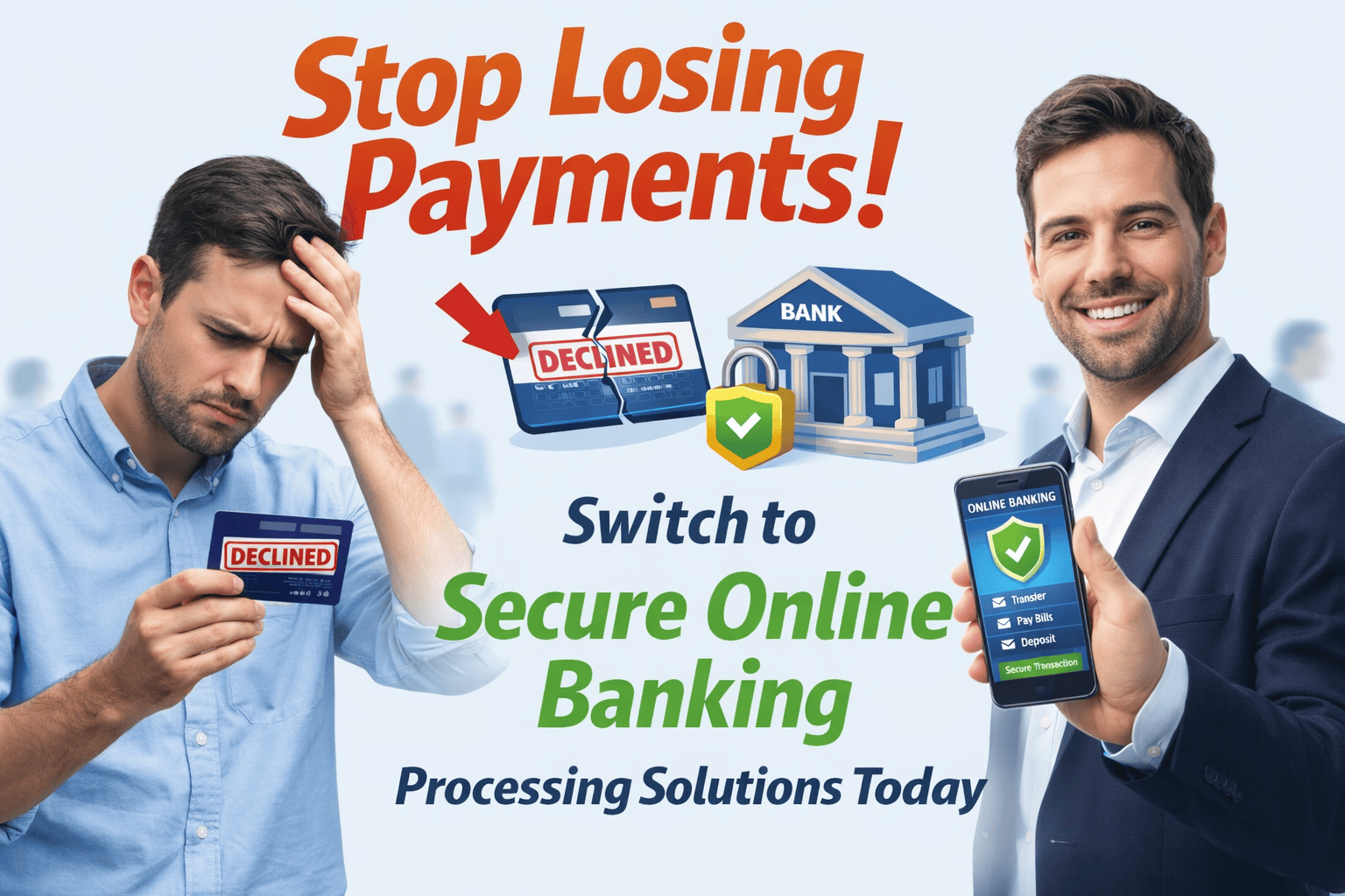 Secure Online Banking Processing Illustration